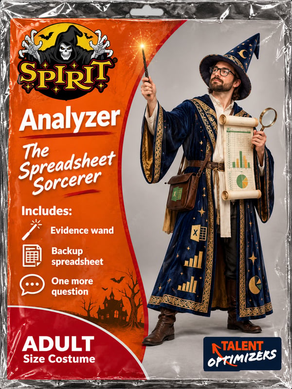 Halloween costume for the PI Analyzer Reference Profile: The Spreadsheet Sorcerer