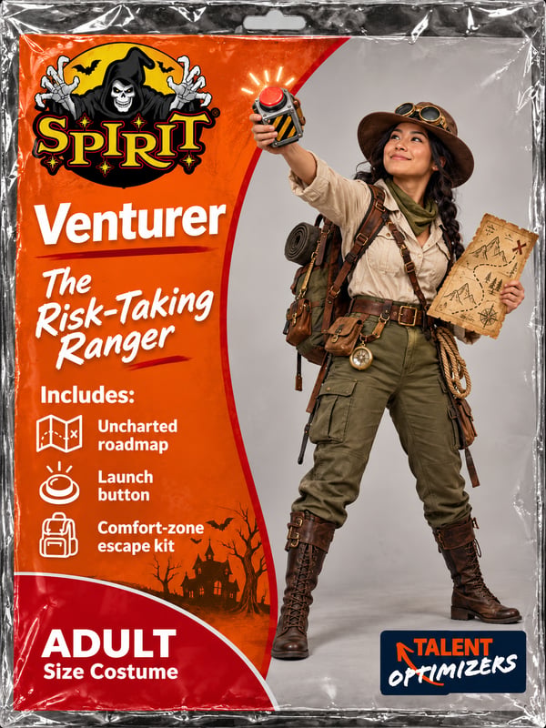 Halloween costume for the PI Venturer Reference Profile: The Risk-Taking Ranger