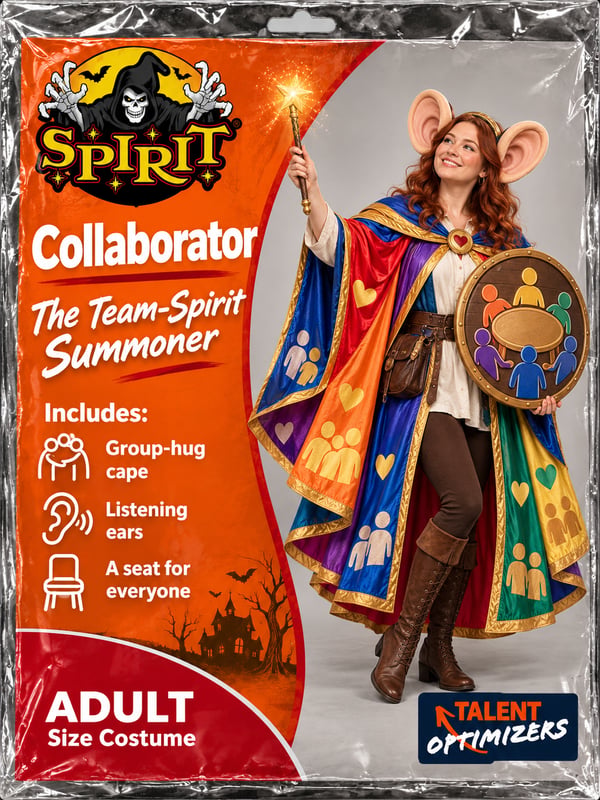 Halloween costume for the PI Collaborator Reference Profile: The Team-Spirit Summoner