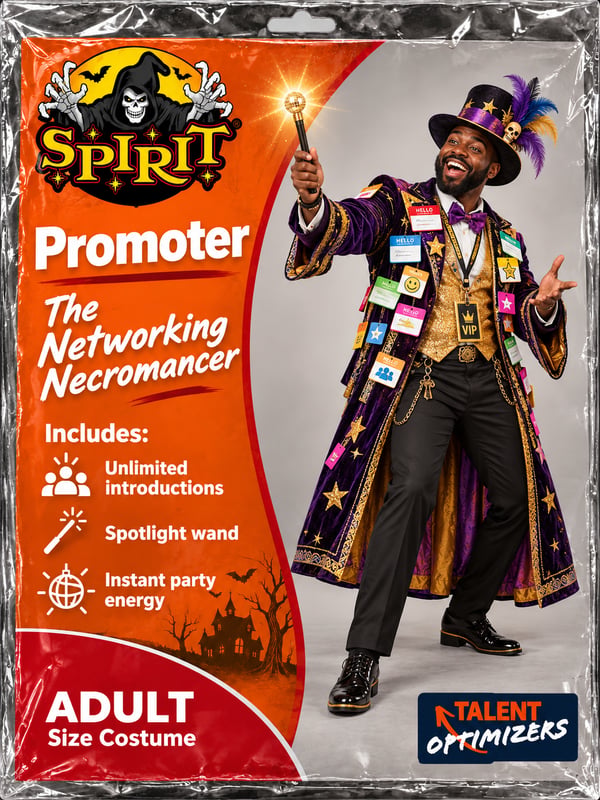 Halloween costume for the PI Promoter Reference Profile: The Networking Necromancer