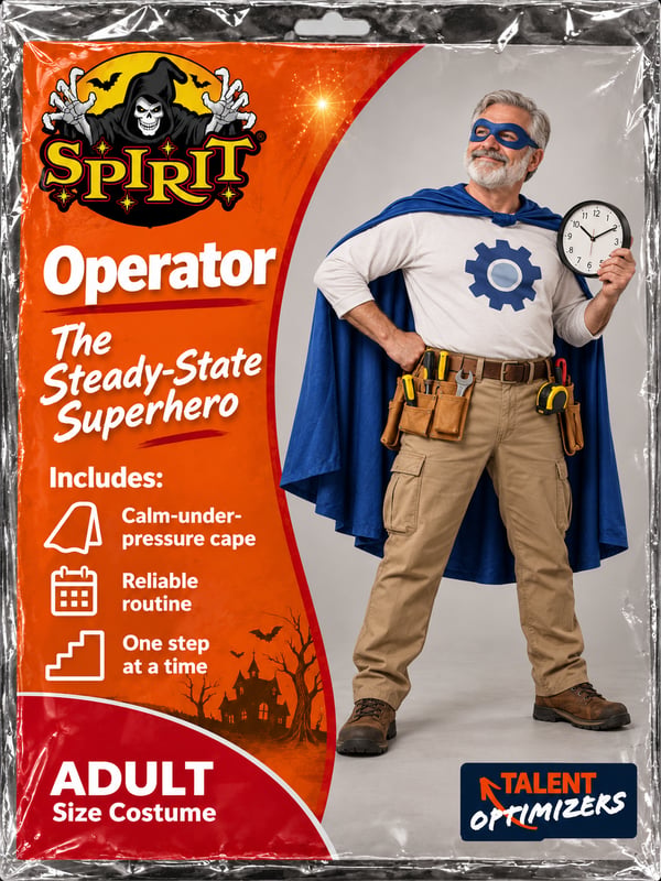 Halloween costume for the PI Operator Reference Profile: The Steady-State Superhero
