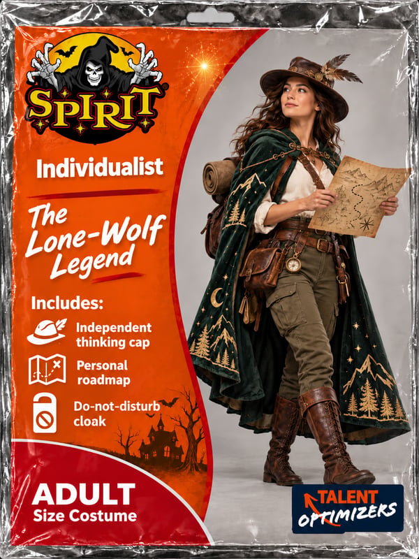 Halloween costume for the PI Individualist Reference Profile: The Lone-Wolf Legend