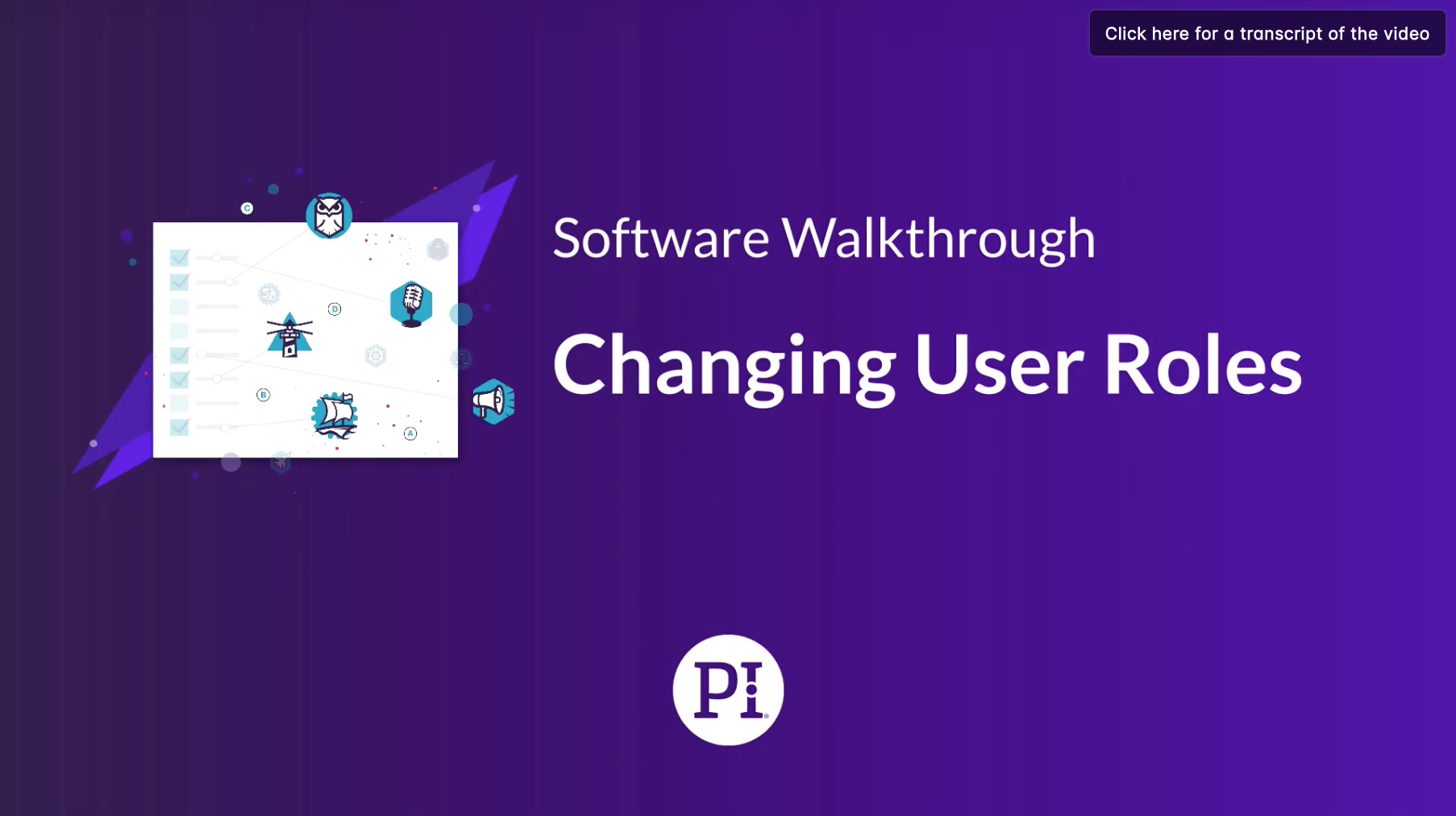 Changing PI User Roles