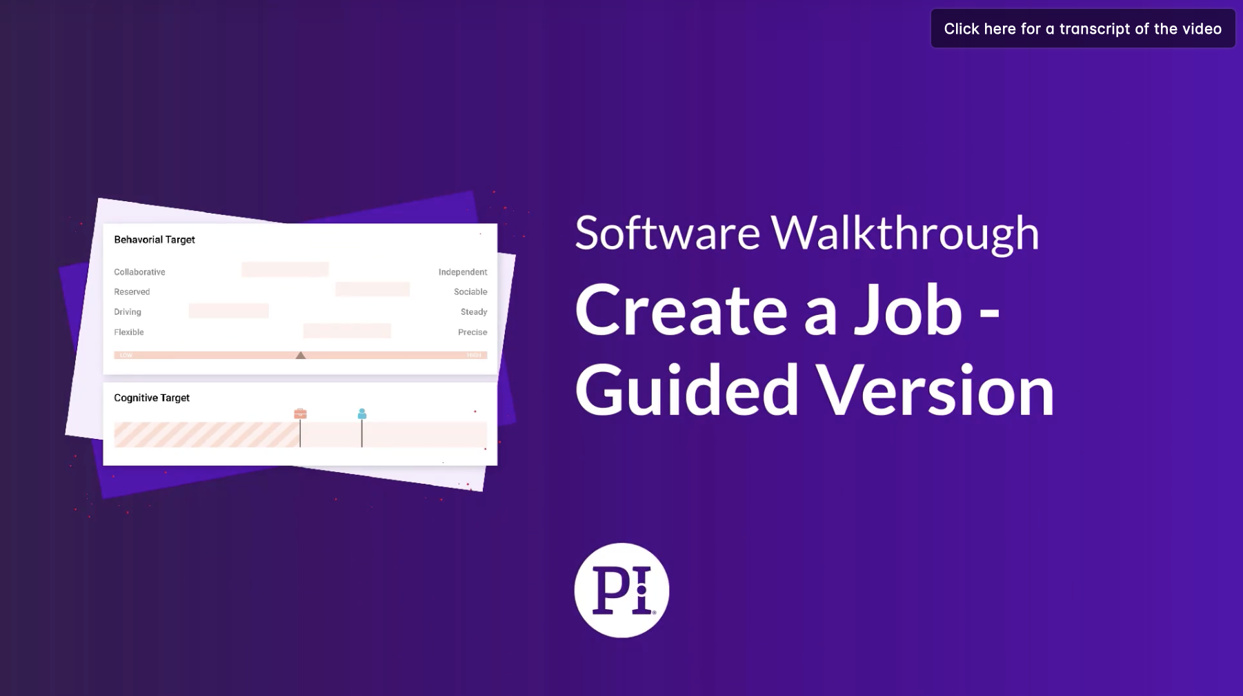 Create a Job - Guided Version