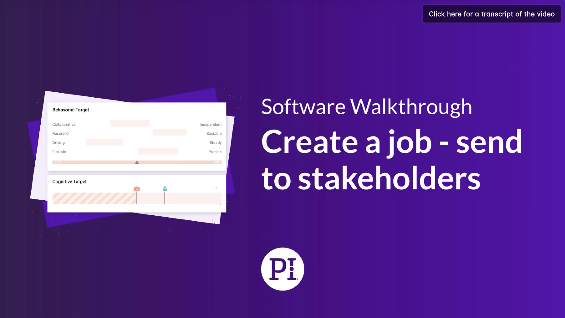 Create a Job - Send to Stakeholders