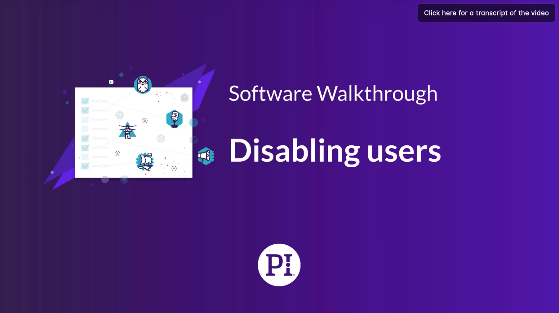 Disabling PI Users