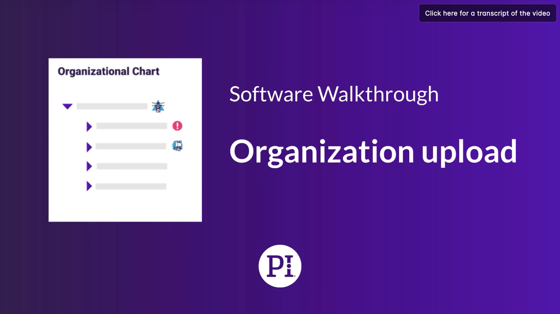 pi Organization Upload