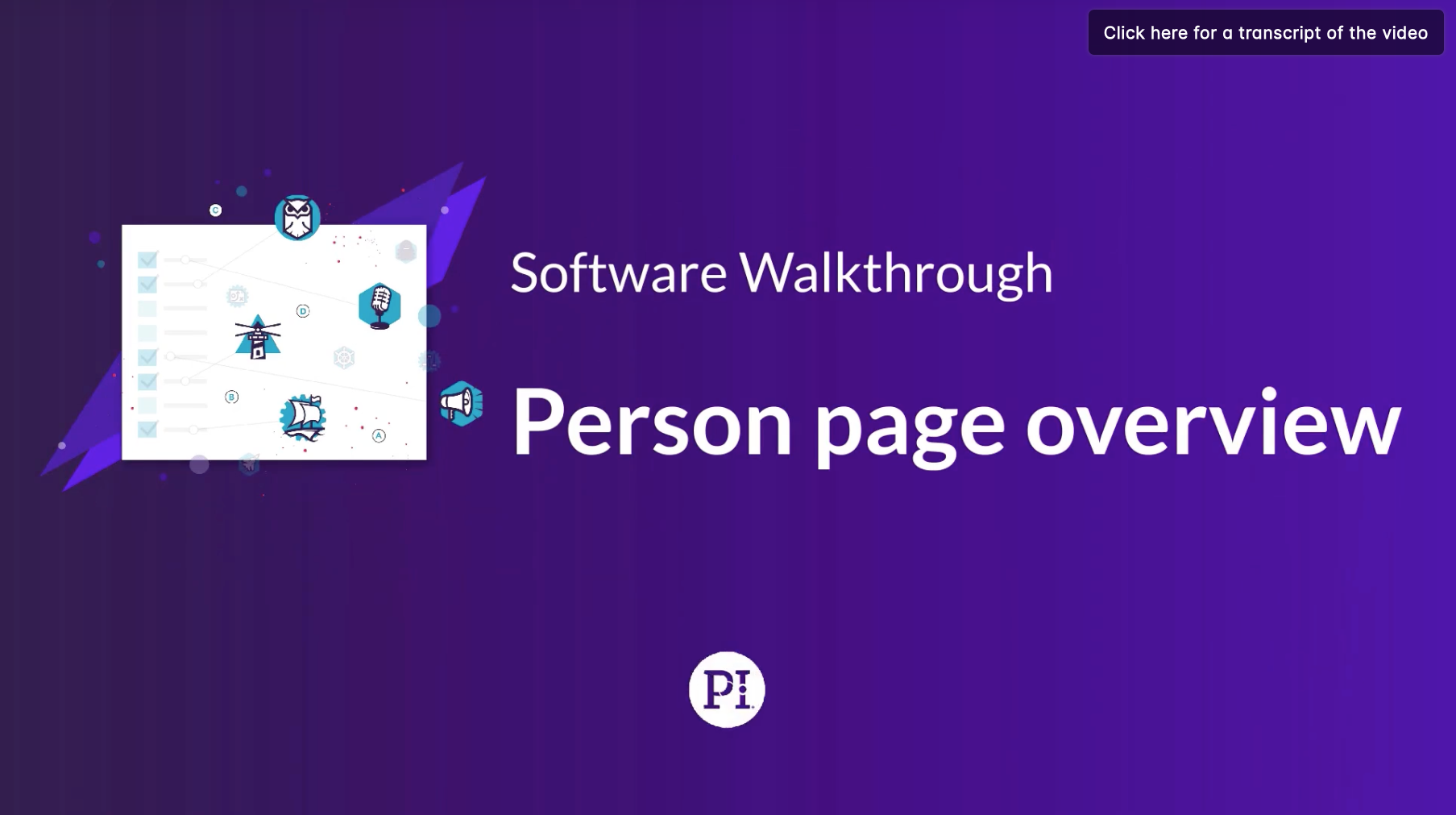 PI Person page overview